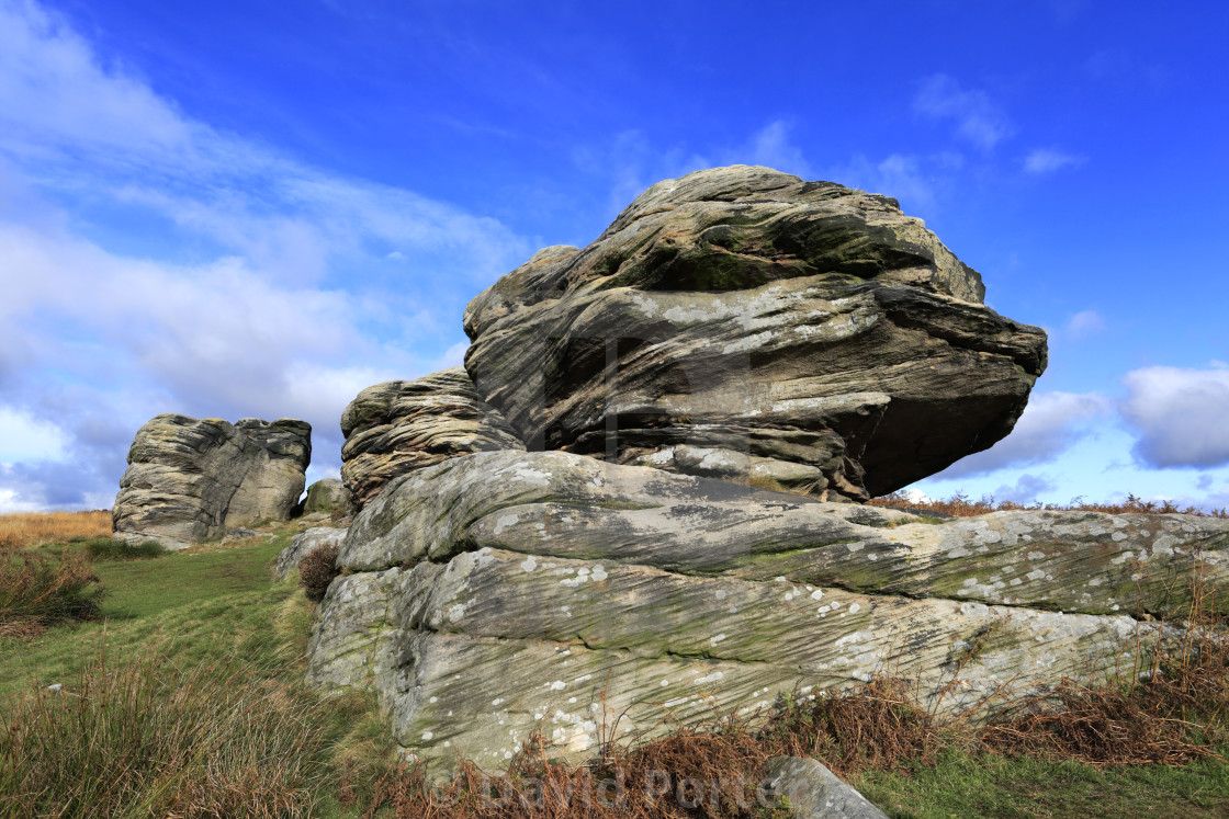 The Three Ships Gritstones on Birchen Edge, Peak District National Park